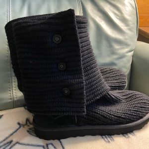 Ugg black knit boots